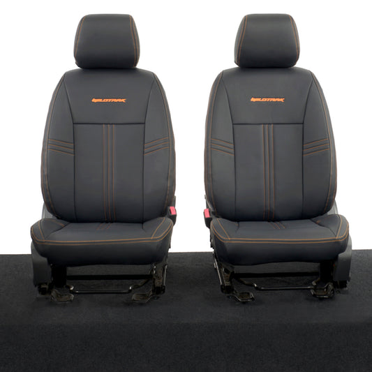 Ford Ranger Wildtrak Leatherette Front Seat Covers with 'Wildtrak' Embroidery (2016-2023)