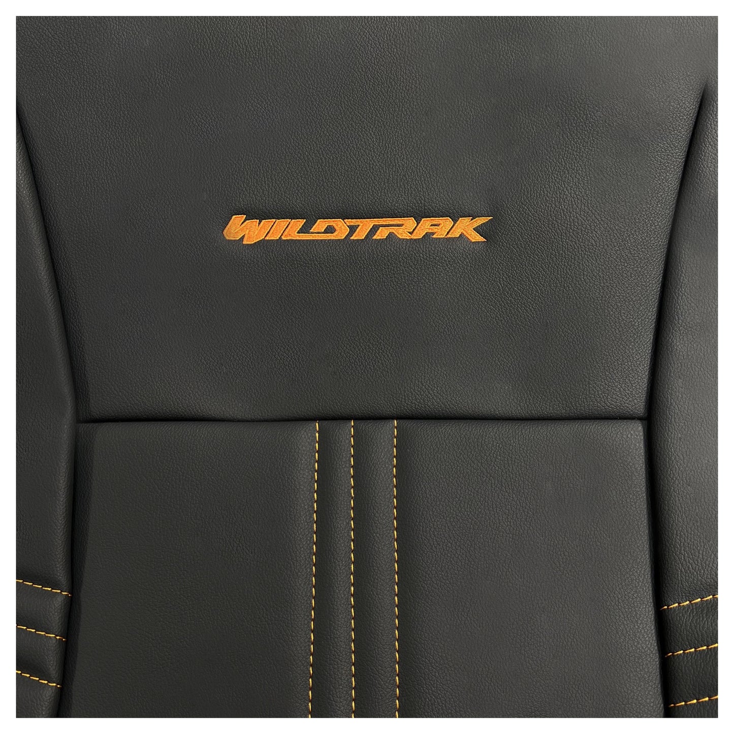 Ford Ranger Wildtrak Leatherette Front Seat Covers with 'Wildtrak' Embroidery (2016-2023)