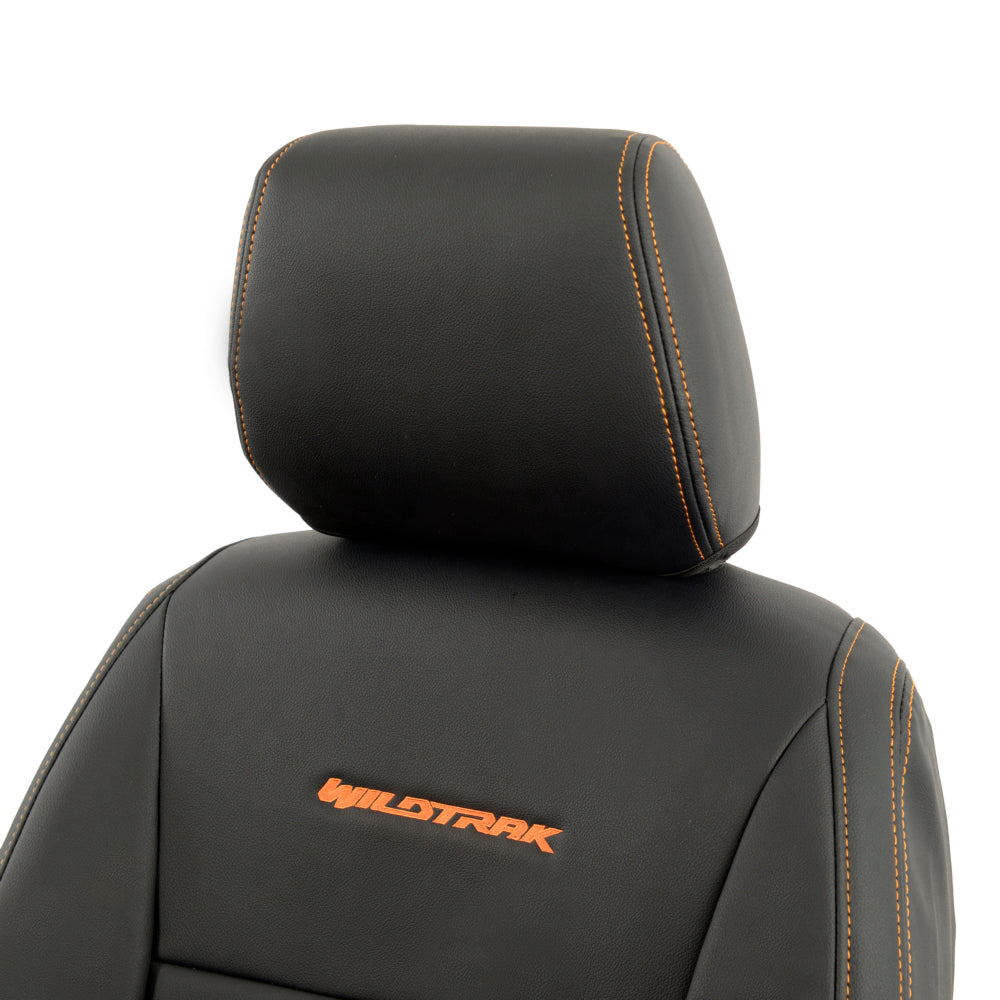 Ford Ranger Wildtrak Leatherette Front Seat Covers with 'Wildtrak' Embroidery (2016-2023)
