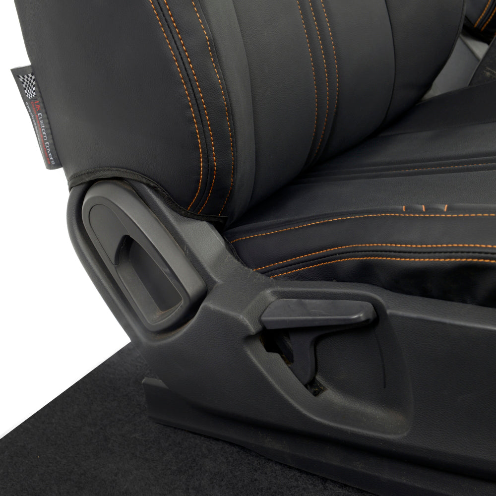 Ford Ranger Wildtrak Leatherette Front Seat Covers with 'Wildtrak' Embroidery (2016-2023)