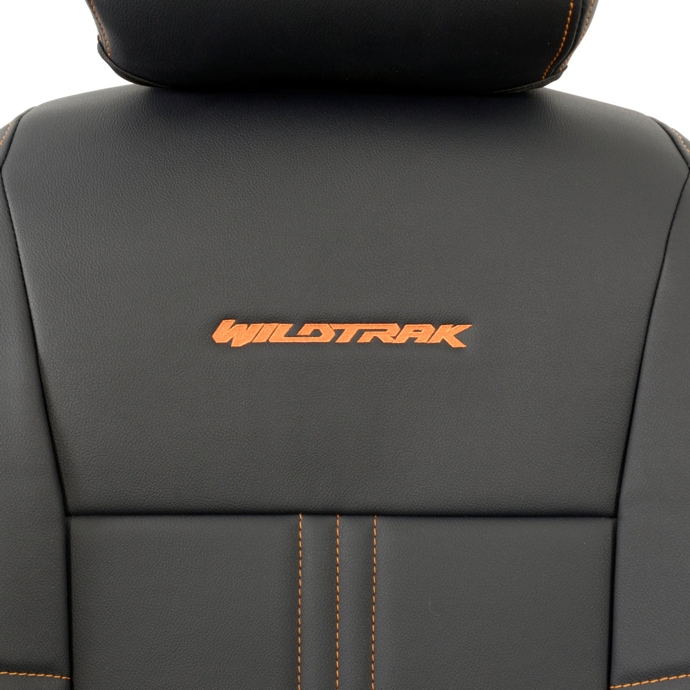 Ford Ranger Wildtrak Leatherette Front Seat Covers with 'Wildtrak' Embroidery (2016-2023)