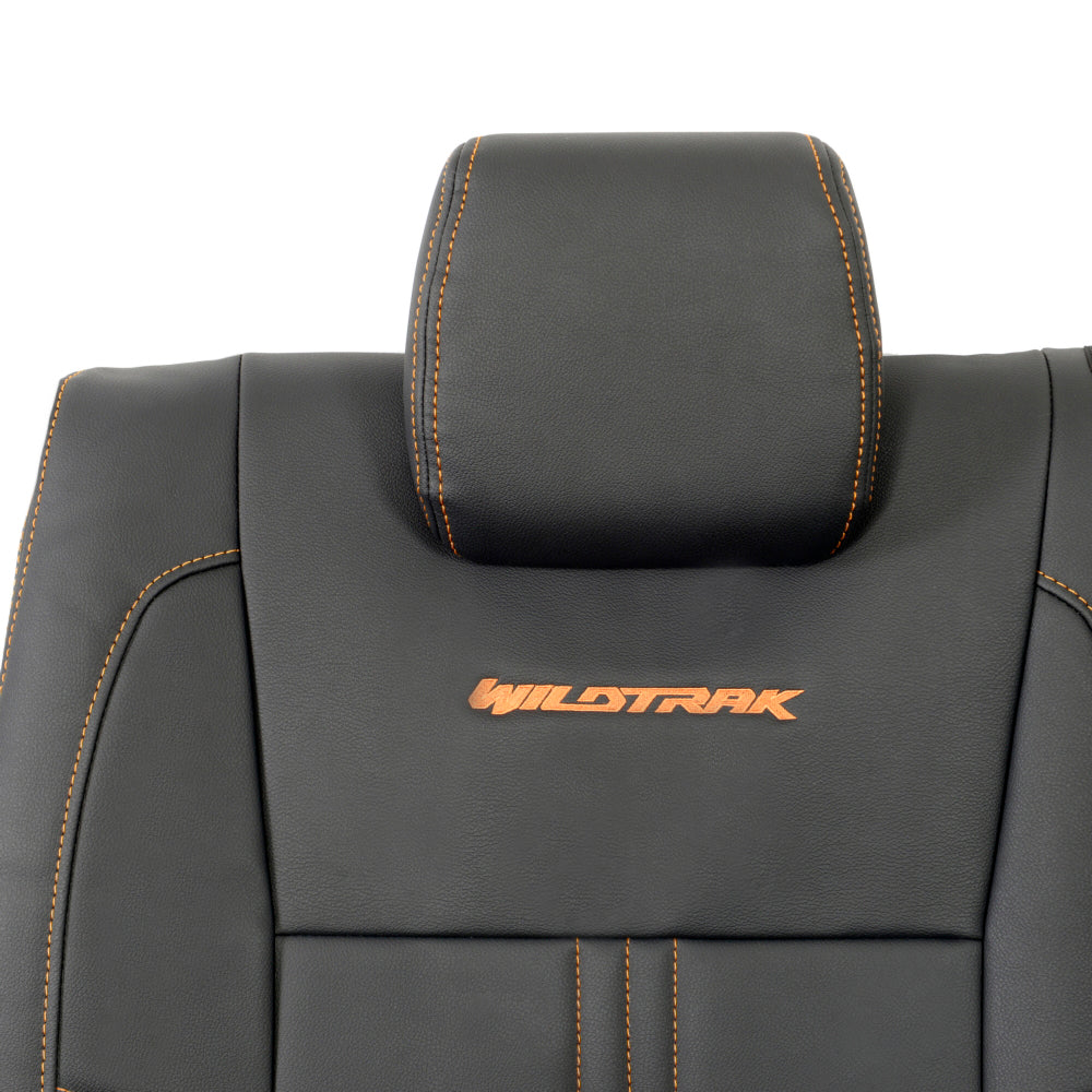 Ford Ranger Wildtrak Leatherette Rear Seat Covers with 'Wildtrak' Embroidery (2016-2023)