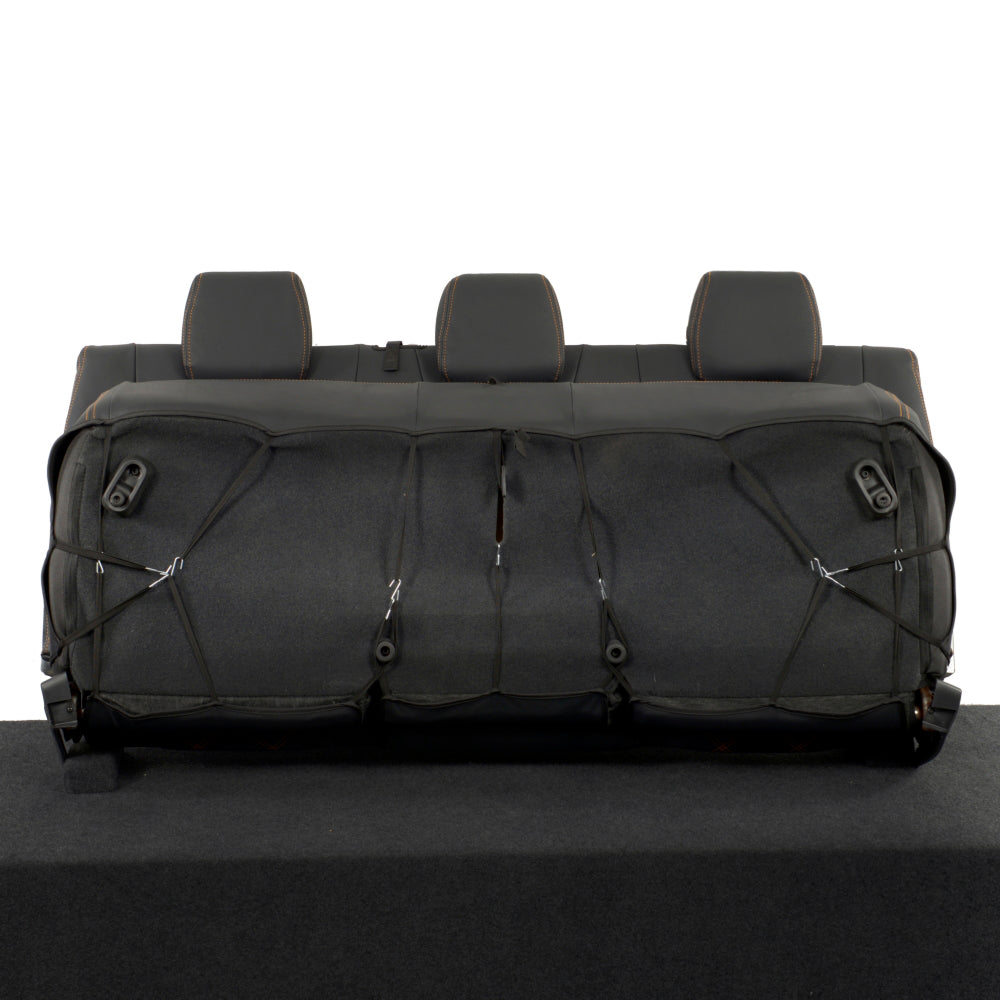 Ford Ranger Wildtrak Leatherette Rear Seat Covers with 'Wildtrak' Embroidery (2016-2023)