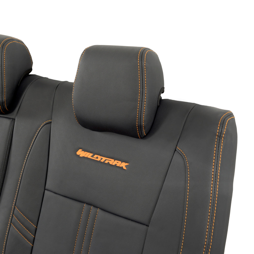 Ford Ranger Wildtrak Leatherette Rear Seat Covers with 'Wildtrak' Embroidery (2016-2023)
