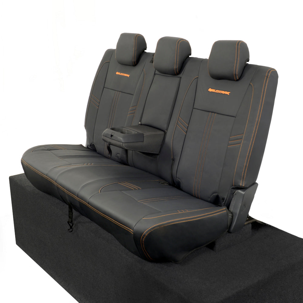 Ford Ranger Wildtrak Leatherette Rear Seat Covers with 'Wildtrak' Embroidery (2016-2023)
