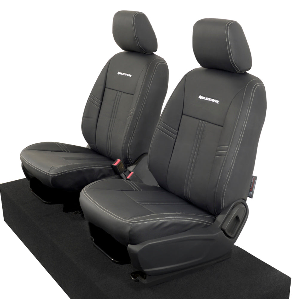 Ford Ranger Wildtrak Leatherette Front Seat Covers with 'Wildtrak' Embroidery (2016-2023)