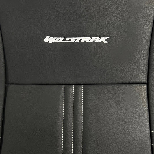 Ford Ranger Wildtrak Leatherette Front Seat Covers with 'Wildtrak' Embroidery (2016-2023)
