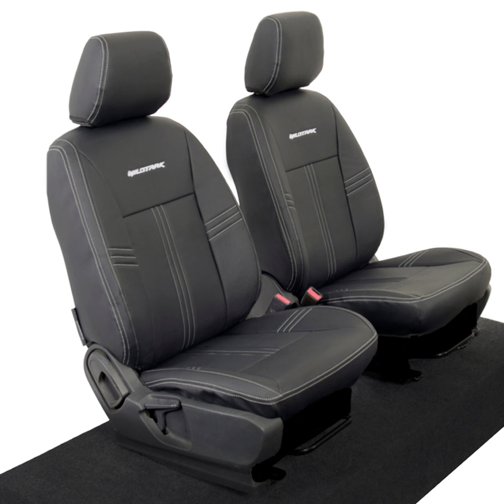 Ford Ranger Wildtrak Leatherette Front Seat Covers with 'Wildtrak' Embroidery (2016-2023)