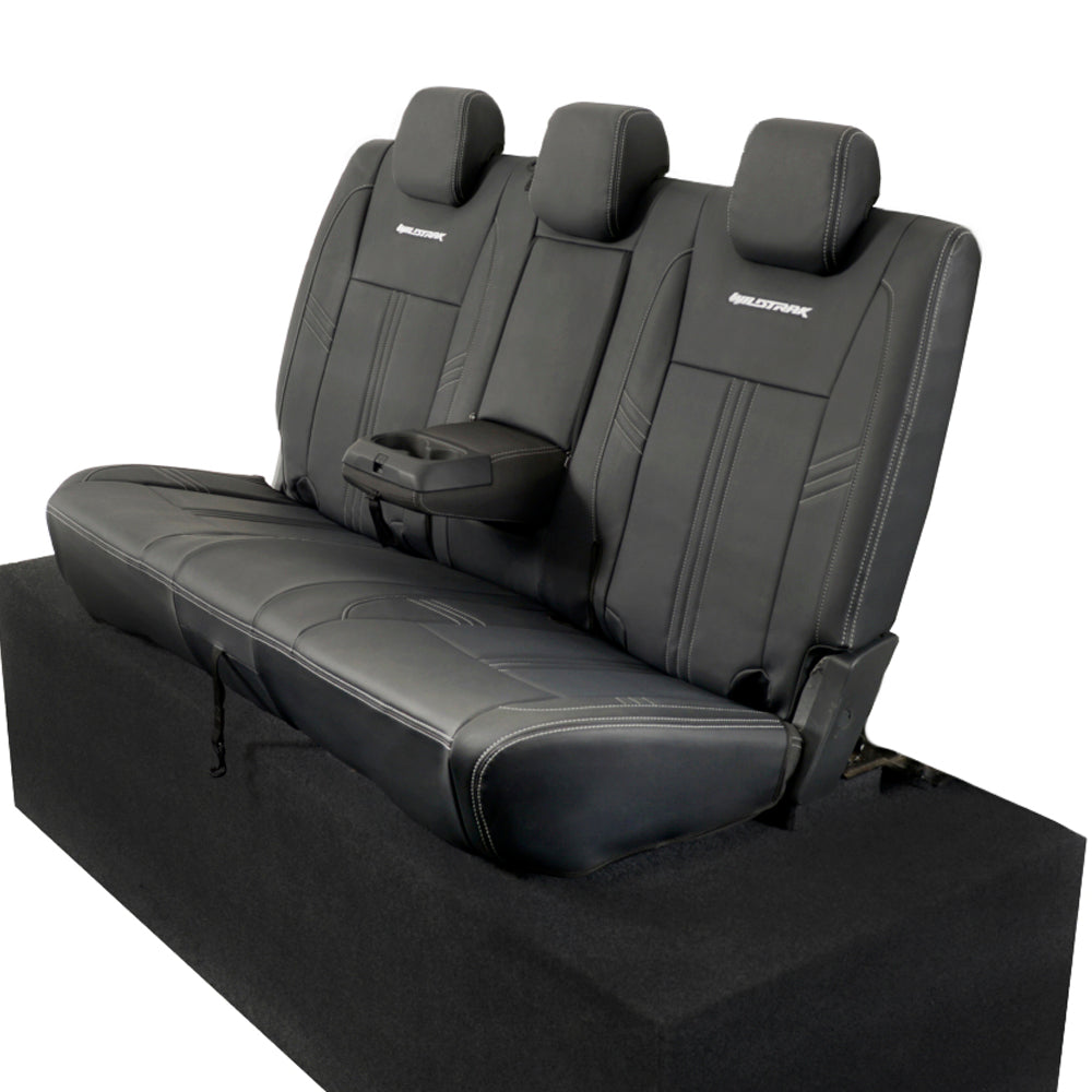 Ford Ranger Wildtrak Leatherette Rear Seat Covers with 'Wildtrak' Embroidery (2016-2023)