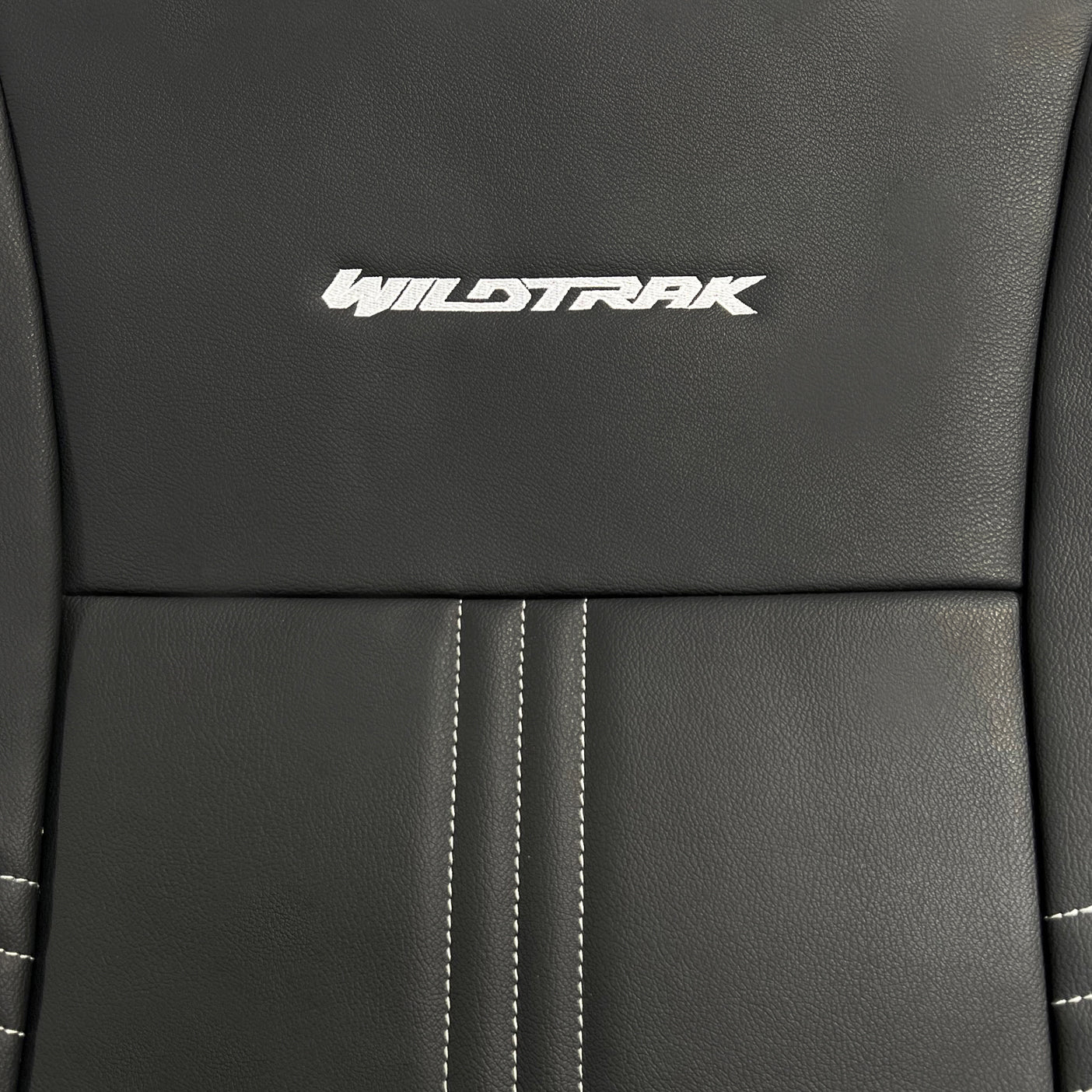 Ford Ranger Wildtrak Leatherette Rear Seat Covers with 'Wildtrak' Embroidery (2016-2023)