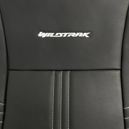 Ford Ranger Wildtrak Leatherette Rear Seat Covers with 'Wildtrak' Embroidery (2016-2023)