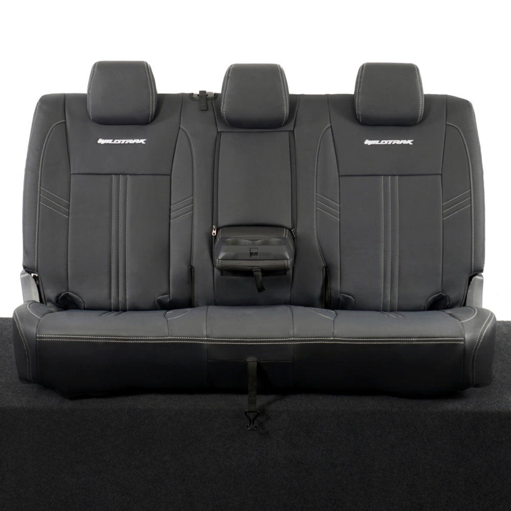 Ford Ranger Wildtrak Leatherette Rear Seat Covers with 'Wildtrak' Embroidery (2016-2023)