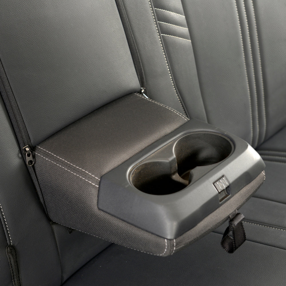 Ford Ranger Wildtrak Leatherette Rear Seat Covers with 'Wildtrak' Embroidery (2016-2023)