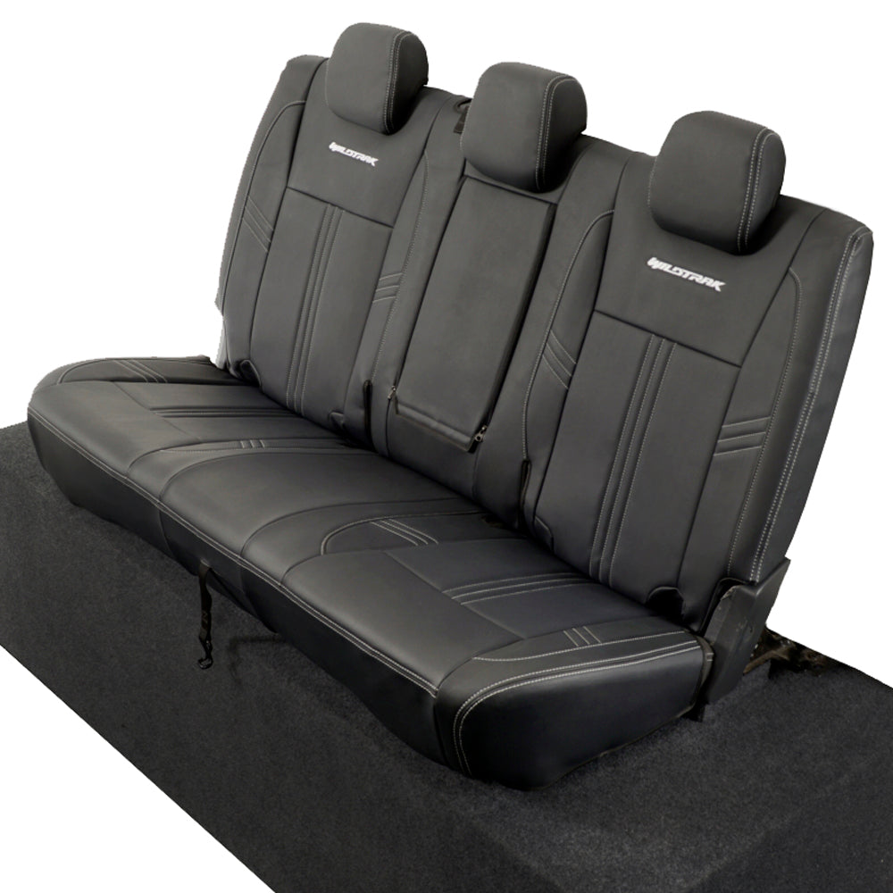 Ford Ranger Wildtrak Leatherette Rear Seat Covers with 'Wildtrak' Embroidery (2016-2023)
