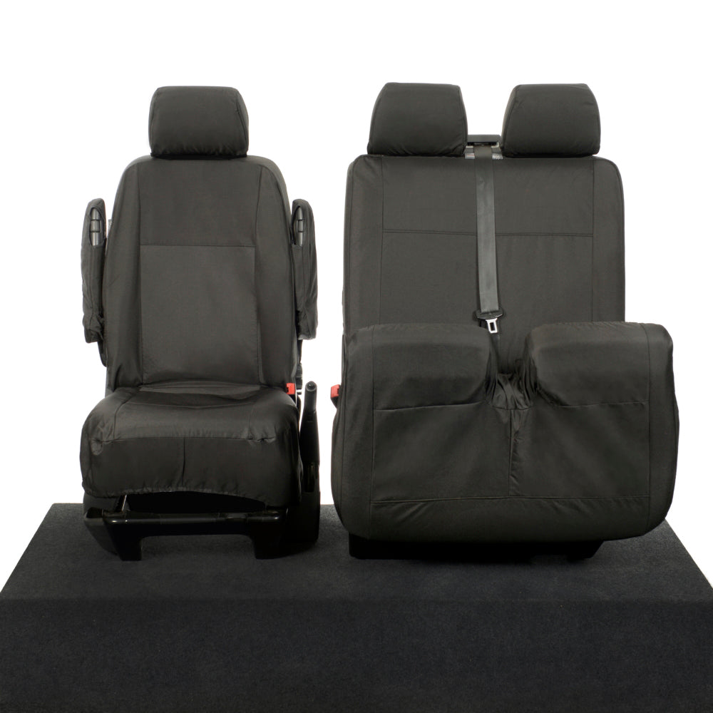 VW T6 Transporter Tailored Front Seat Covers (Armrests) 2015+