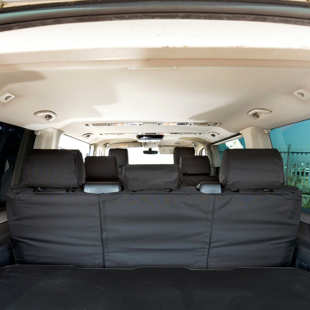 VW T5 Caravelle (2003-2015) Full Set Tailored Seat Covers (7 Seater WITH Front Armrests) - Black