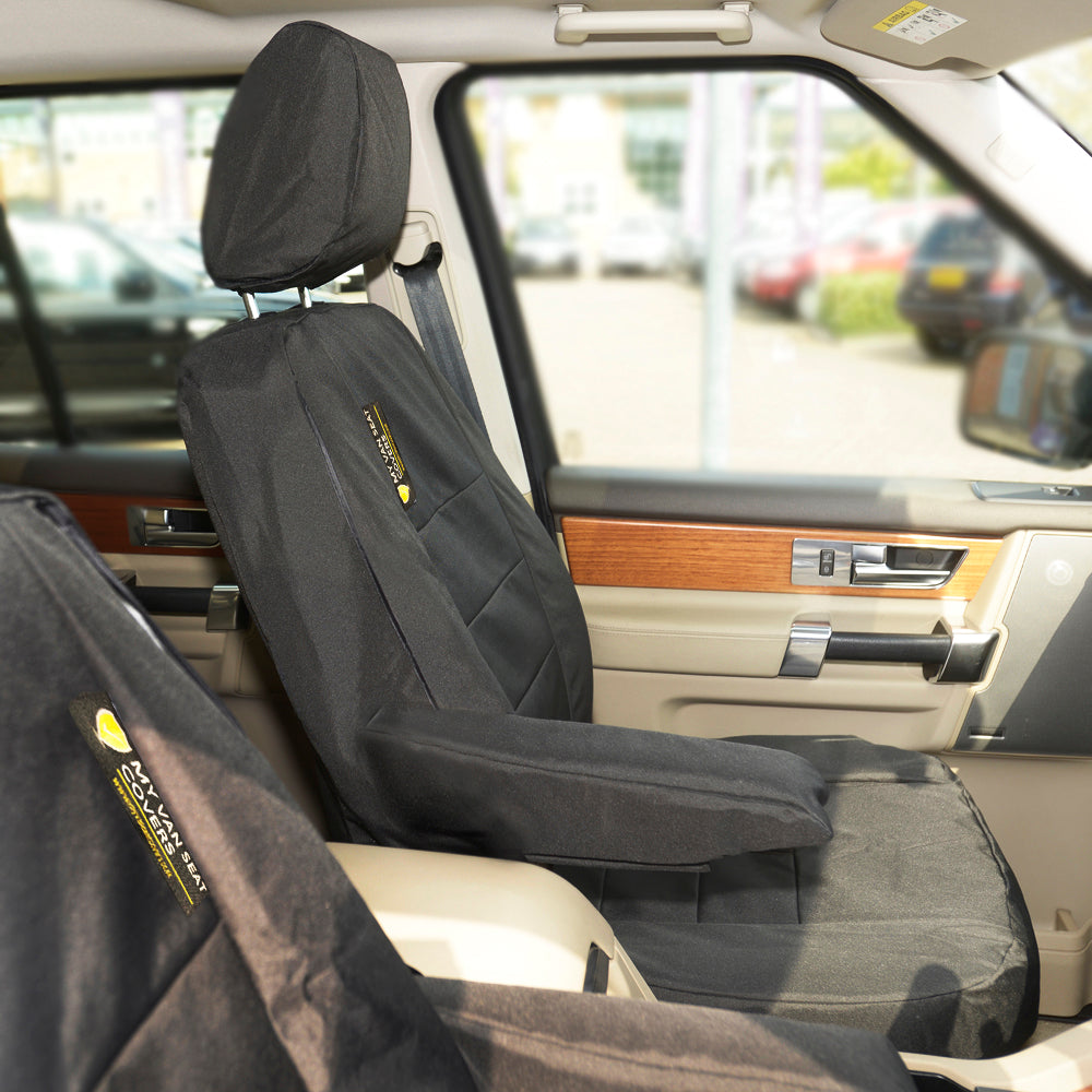 Fits Land Rover Discovery 4 Front & Rear Seat Covers Tailored (2009-2016) - Black