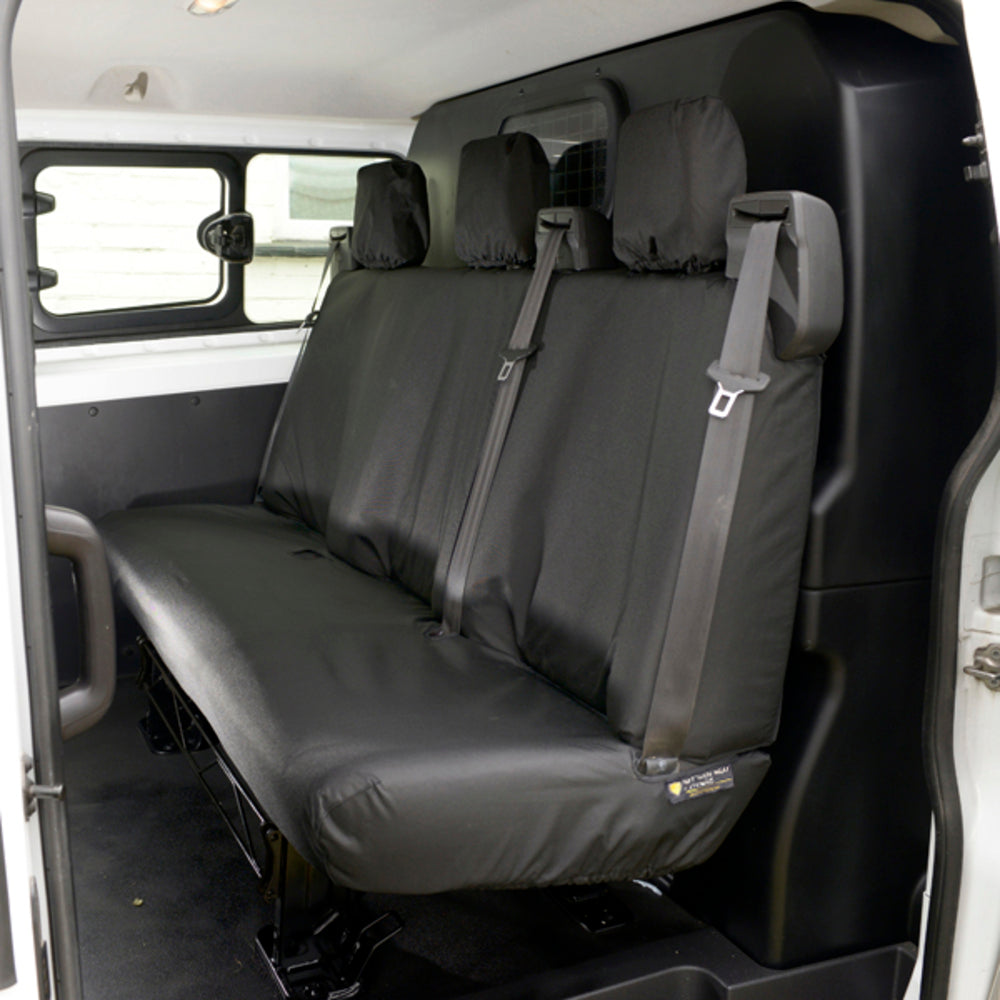 Ford Transit Van L2 & L4 (2014 Onwards) Tailored Rear Seat Covers - Black