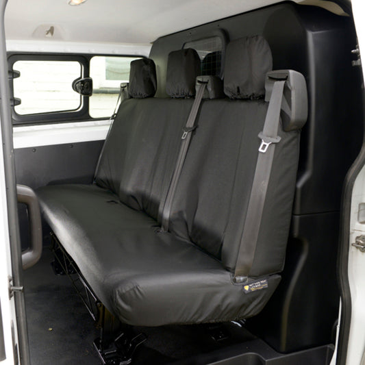 Ford Transit Van L2 & L4 (2014 Onwards) Tailored Rear Seat Covers - Black