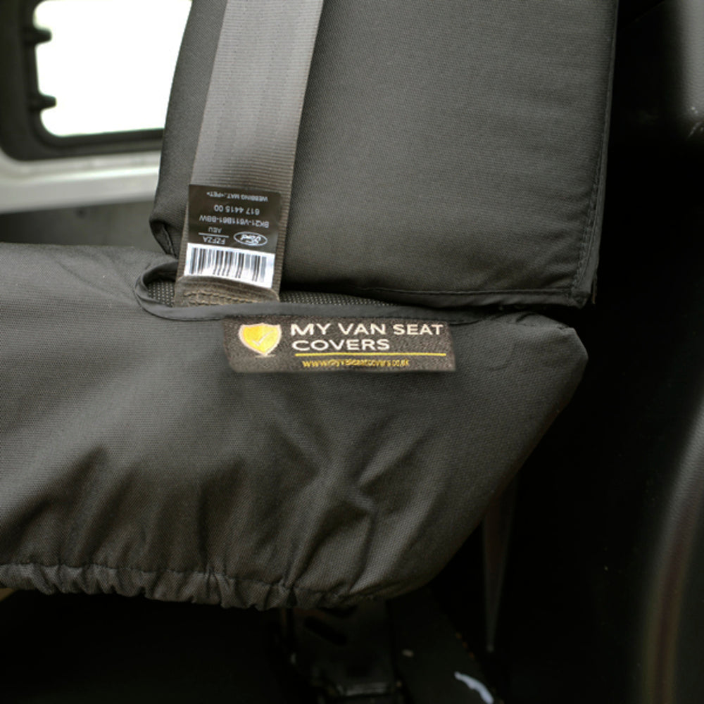 Ford Transit Van L2 & L4 (2014 Onwards) Tailored Front & Rear Seat Covers - Black