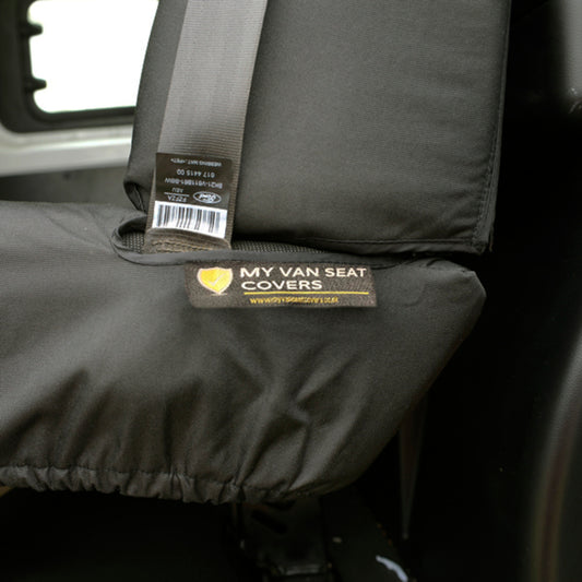 Ford Transit Van L2 & L4 (2014 Onwards) Tailored Rear Seat Covers - Black