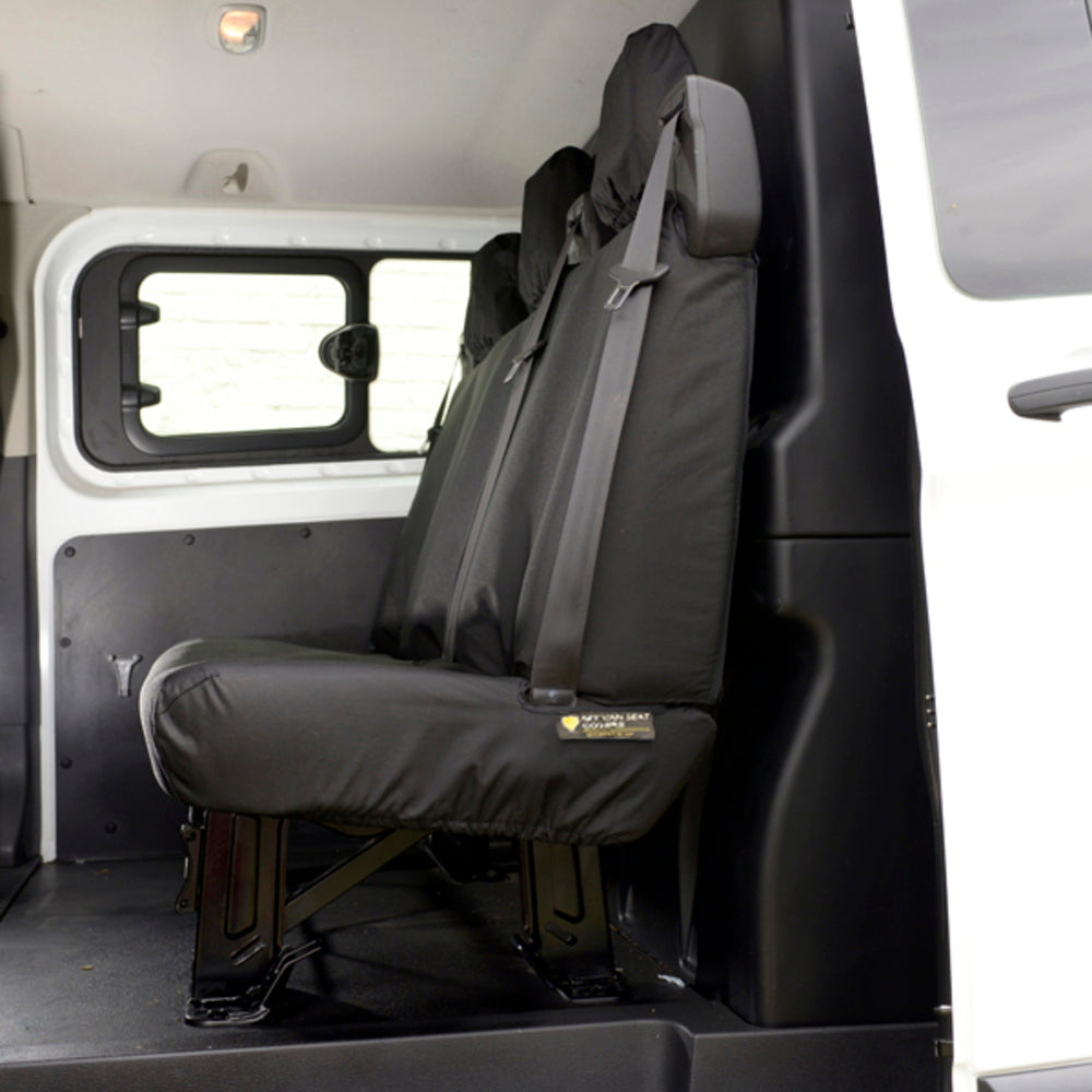 Ford Transit Van L2 & L4 (2014 Onwards) Tailored Rear Seat Covers - Black