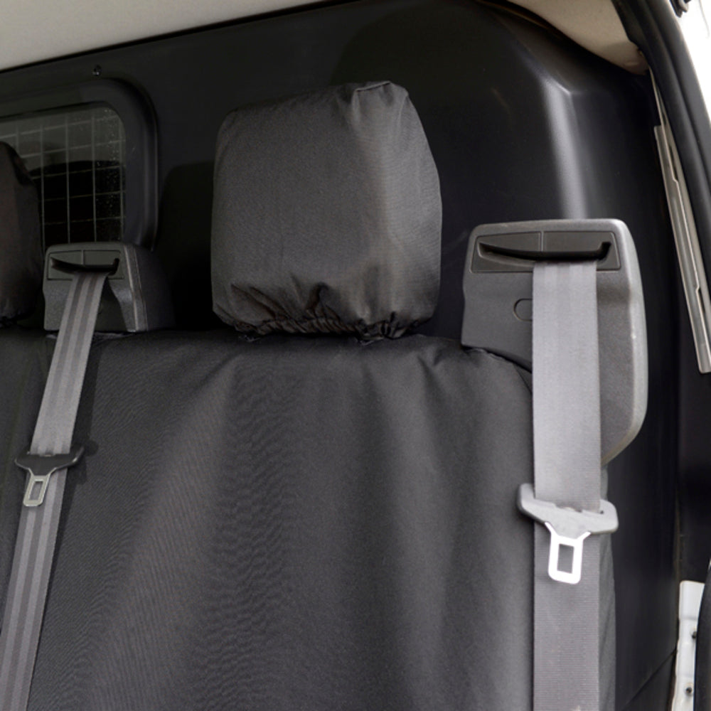 Ford Transit Van L2 & L4 (2014 Onwards) Tailored Rear Seat Covers - Black