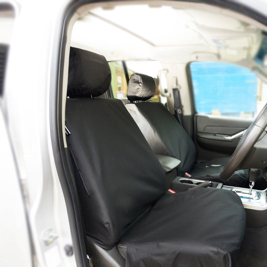 Nissan Navara Tekna (2005-2016) Tailored Front Seat Covers - Black