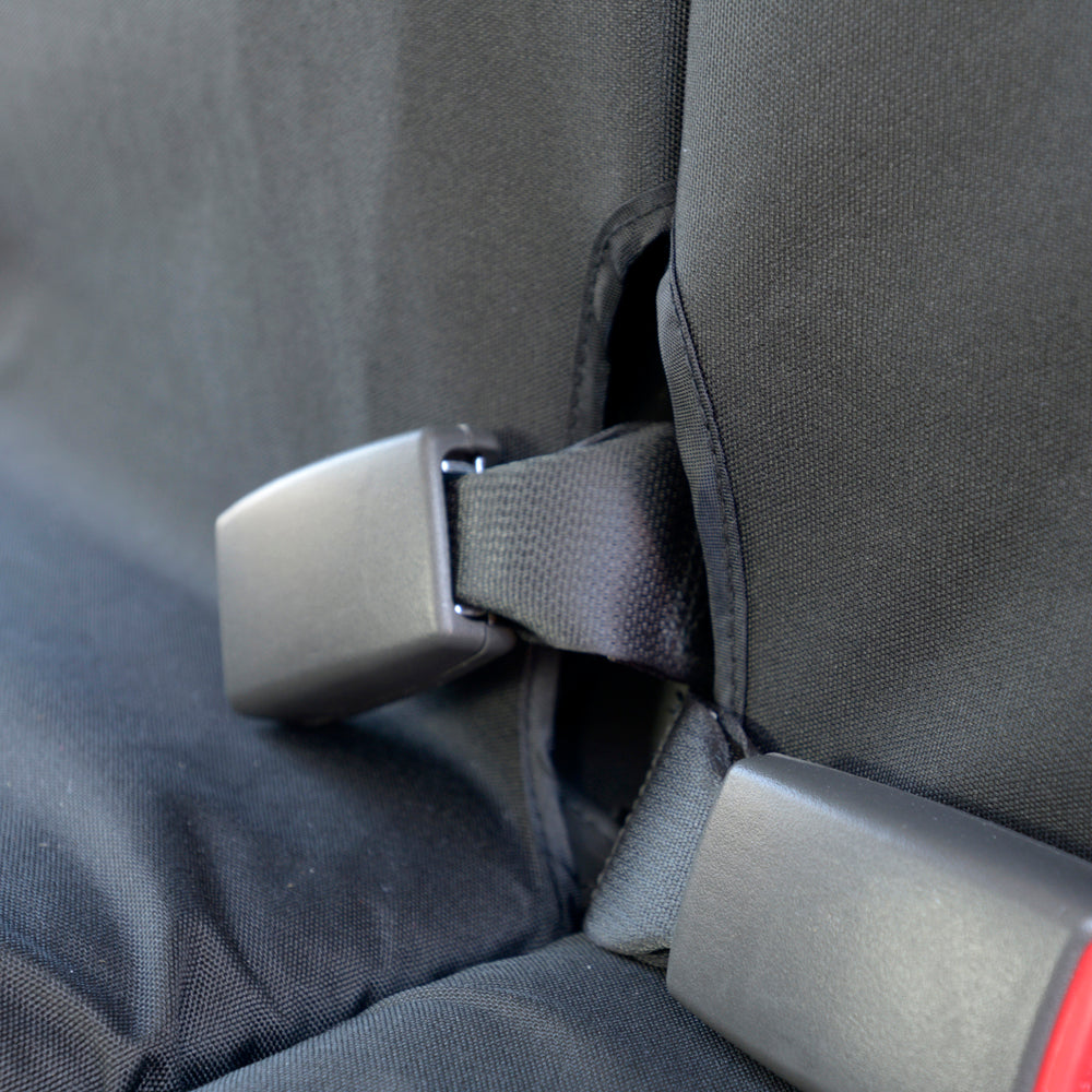 Nissan Navara D40 Double Cab (2005-2016) Tailored Rear Seat Covers - Black