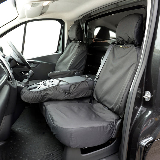 Renault Trafic Sport Business+ (2014 Onwards) Tailored Front Seat Covers - Black