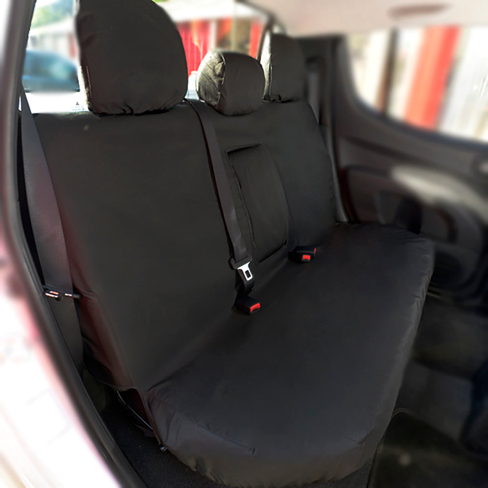 Mitsubishi L200 Trojan Double Cab (2006-2015) Tailored Front & Rear Seat Covers - Black