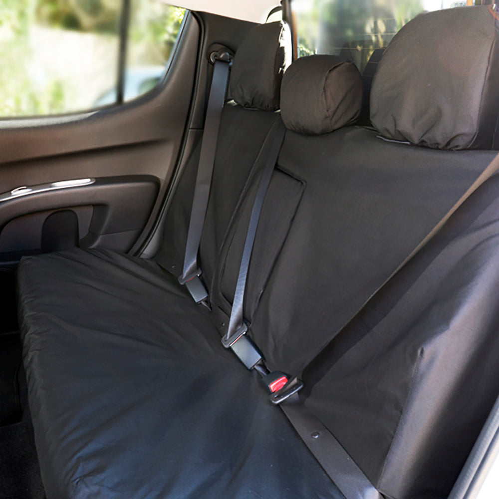 Mitsubishi L200 Animal Double Cab (2006-2015) Tailored Rear Seat Covers - Black