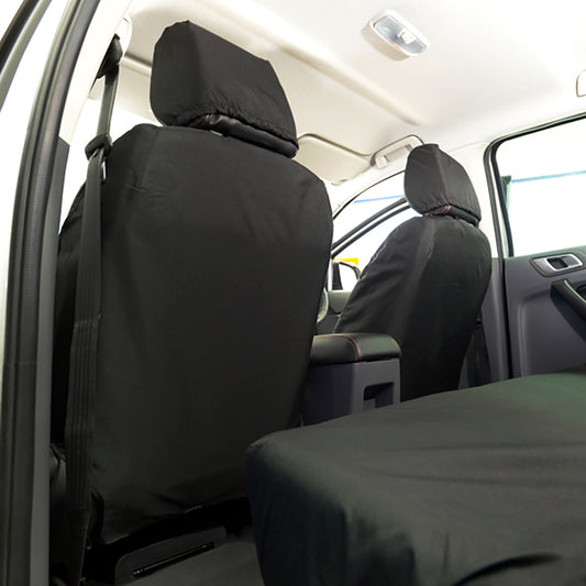 Ford Ranger Wildtrak (2006-2012) Tailored Front Seat Covers - Black