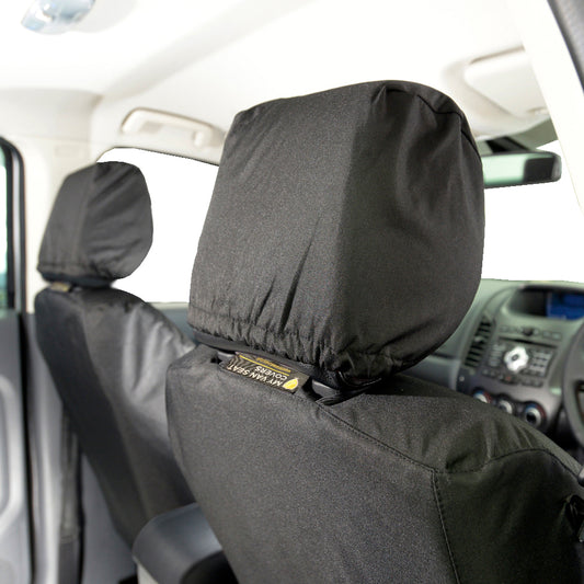 Ford Ranger T6 (2012-2018) Tailored Front Seat Covers - Black
