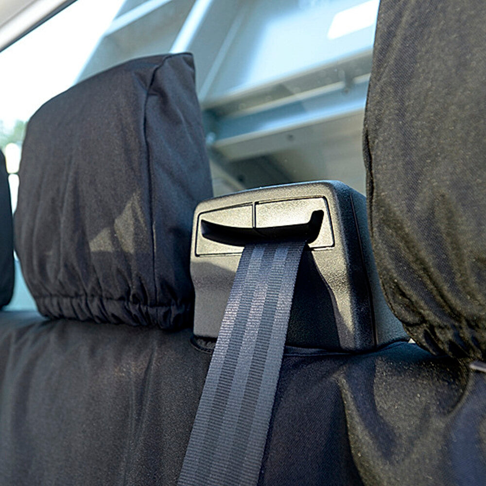 Ford Transit Van MK8 (Inc Tipper) - (2014 Onwards) Tailored Rear Seat Covers - Black