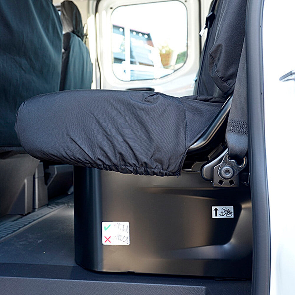 Ford Transit Van MK9 (Inc Tipper) - (2019 Onwards) Tailored Rear Seat Covers - Black