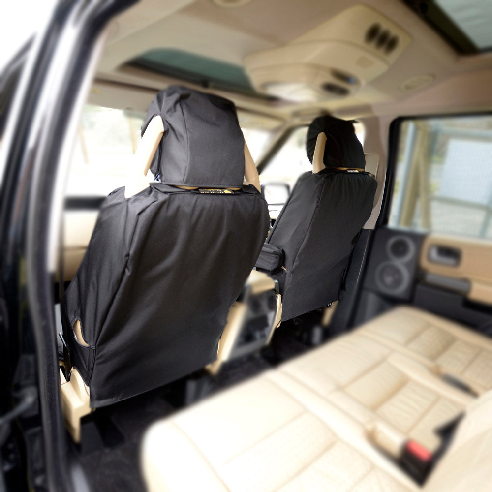 Fits Land Rover Discovery 3 Front Seat Covers Tailored (2004-2009) - Black