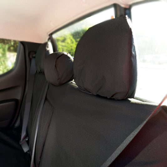 Fiat Fullback Double Cab (2015 Onwards) Tailored Rear Seat Covers - Black