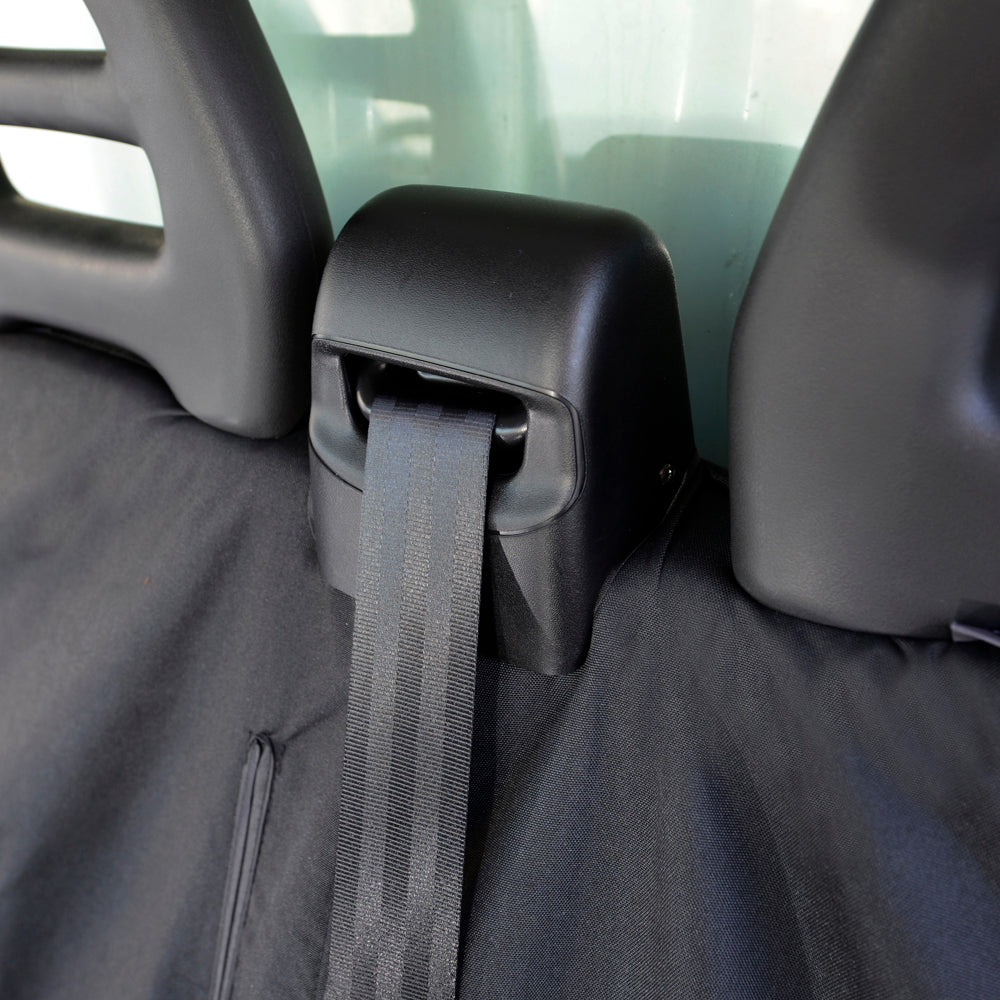 Fiat Ducato (2014 Onwards) Tailored Front Seat Covers (With Split Passenger Seat Base) - Black