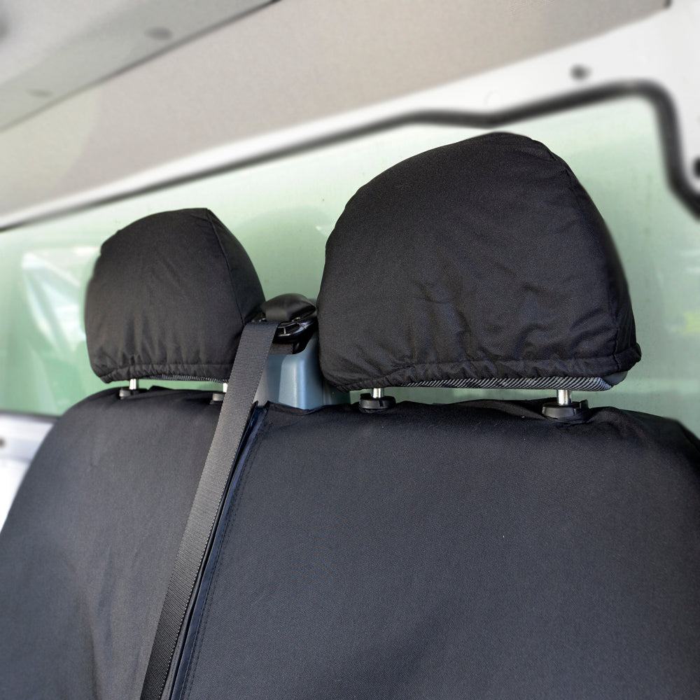 Ford Transit Van MK6 (2000-2006) Tailored Front Seat Covers (NO Split Passenger Seat) - Black