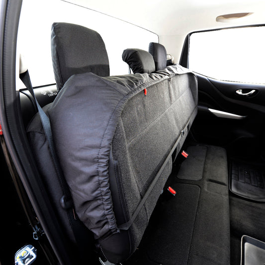 Nissan Navara NP300 (2016 Onwards) Tailored Rear Seat Covers - Black