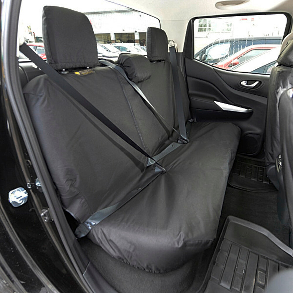 Nissan Navara NP300 (2016 Onwards) Tailored Rear Seat Covers - Black