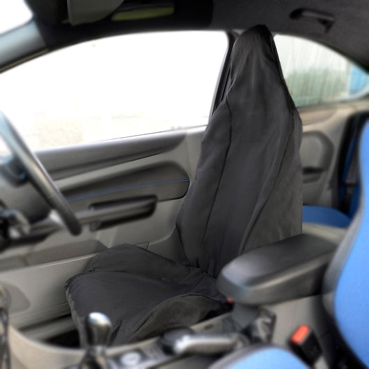 Ford Focus RS MK2 MK3 (2011 Onwards) Tailored Front Recaro Seat Covers (x2) - Black