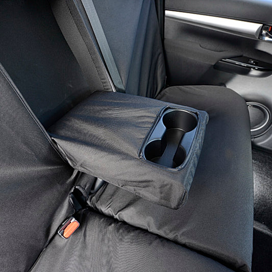 Toyota Hilux Icon & Invincible (2016 Onwards) Tailored Rear Seat Covers - Black