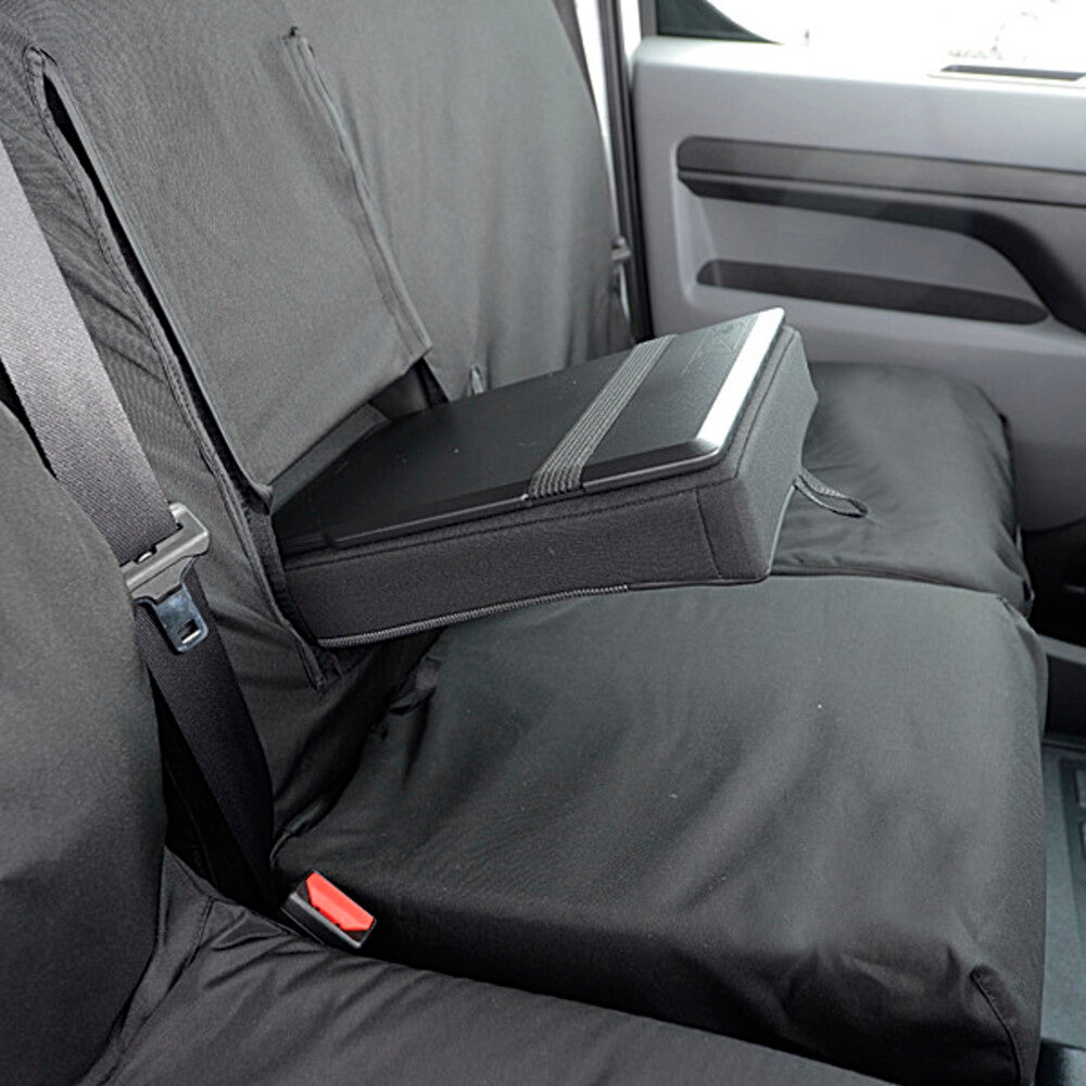 Peugeot Expert (2016 Onwards) Tailored Front Seat Covers (WITH Split Passenger Seat) - Black