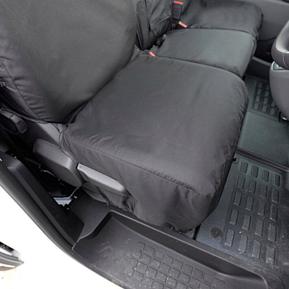Peugeot Expert (2016 Onwards) Tailored Front Seat Covers (WITH Split Passenger Seat) - Black
