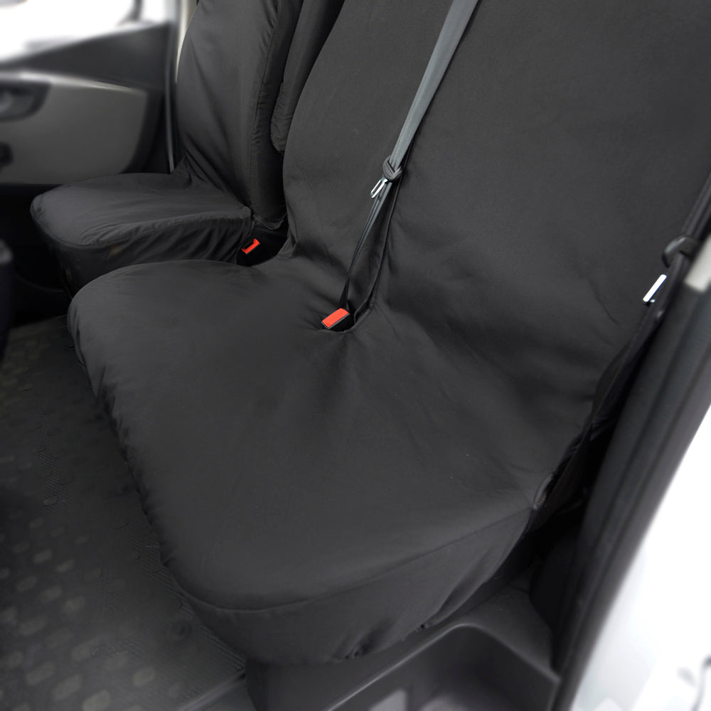 Nissan NV300 Standard Van (2016-2022) Tailored Front Seat Covers (NO Split Passenger Seat) - Black