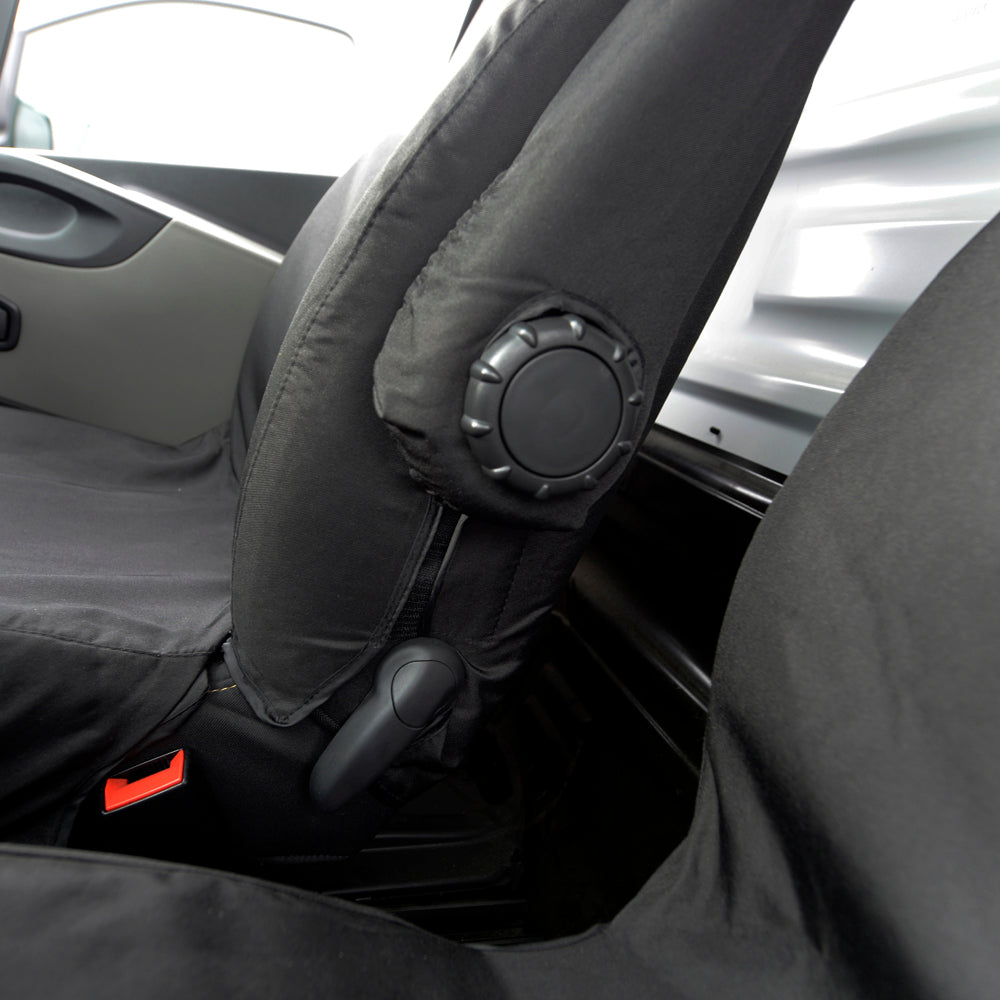 Nissan NV300 Standard Van (2016-2022) Tailored Front Seat Covers (NO Split Passenger Seat) - Black