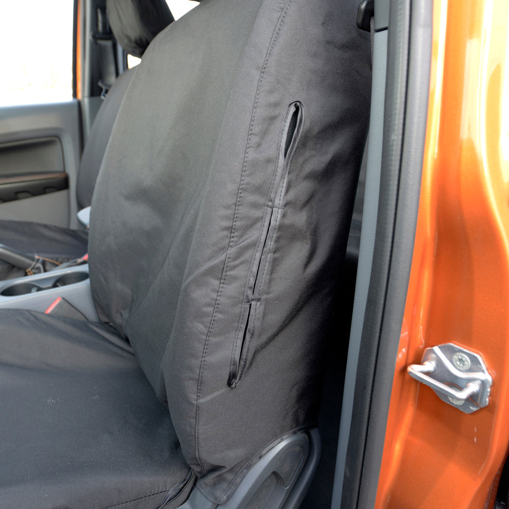Ford Ranger T6 Wildtrak (2016-2018) Tailored Front & Rear Seat Covers - Black