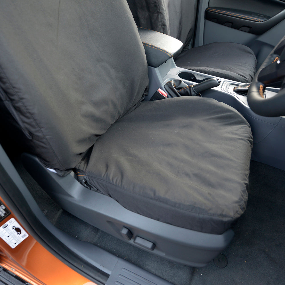 Ford Ranger T6 Wildtrak (2016-2018) Tailored Front Seat Covers - Black